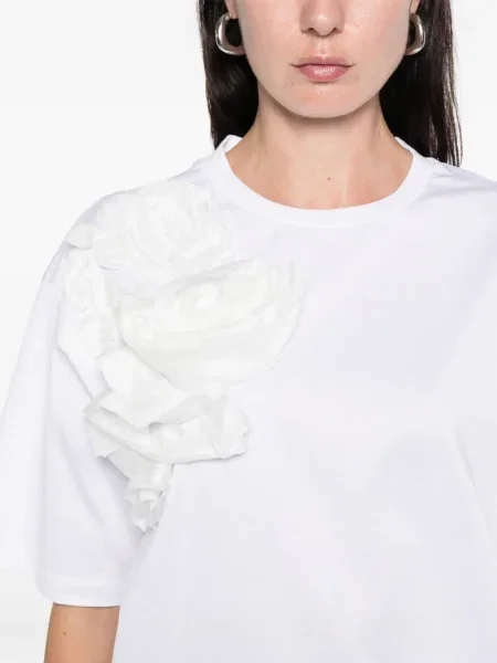 Tricou Marques'almeida cu model floral alb