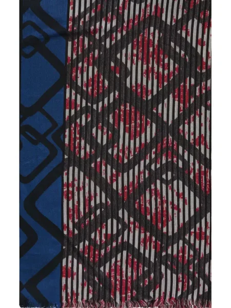 Fular Emporio Armani cu imprimeu abstract gri