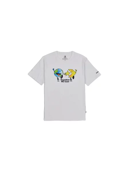 Converse Renew Together We Can Tee White Mężczyźni Koszulki Converse Size: S biały