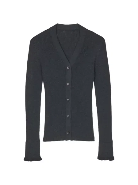 Cardigan Cecilie Bahnsen cu model floral gri