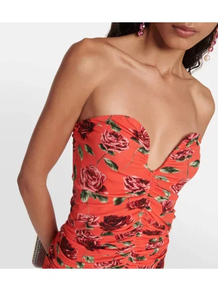Rochie Magda Butrym cu model floral roșu