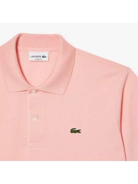 Lacoste Koszulka Polo Oryginał Petit Piqué różowa