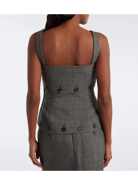 Top Ferragamo de lână gri