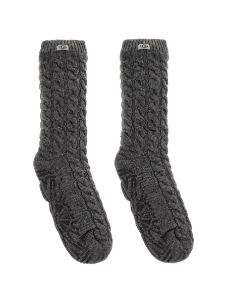 Плетени чорапи Ugg сиво