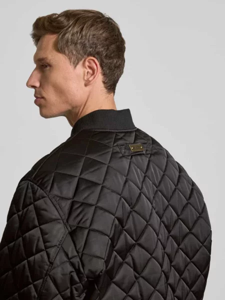 Kurtka pikowana o kroju regular fit ze stójką model Hugo czarny