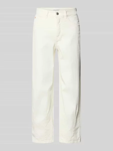 Spodnie o kroju straight fit w skróconym kroju model Melly' Opus Pants białe