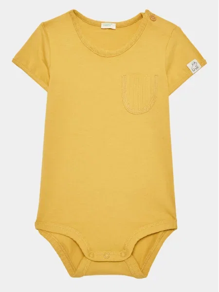 Dětské body United Colors Of Benetton žlutý