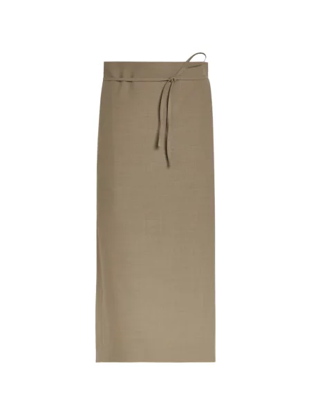 Fustă midi Calvin Klein Collection cu legături maro