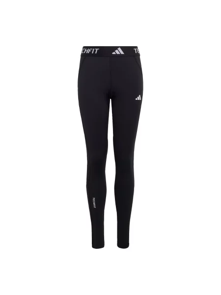 ADIDAS SPORTSWEAR Sportske hlače TECHFIT LONG crna bijela