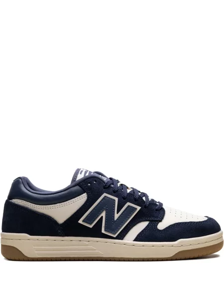 Sneakerși New Balance din piele de căprioară alb