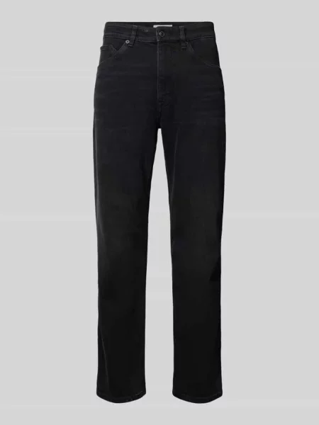 Jeansy o kroju straight fit z 5 Drykorn czarne
