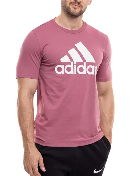 Koszulka adidas Essentials Single Jersey Big Logo Tee różowa