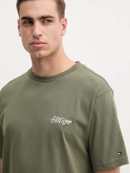 Tričko Tommy Hilfiger s potiskem zelená