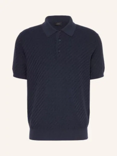 Brioni Koszulka Polo Z Dzianiny blau granatowa