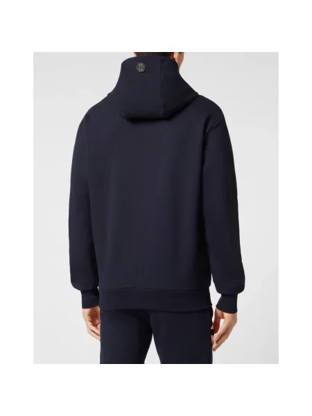 Bluza z kapturem Philipp Plein z kapturem niebieska