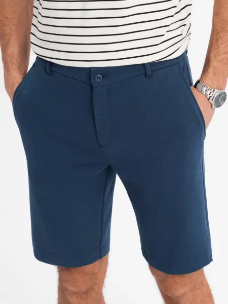 Krátke šortky Ombre so slieňovým vzorom modrá