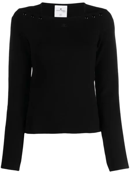 Hanorac Courreges cu broderie negru