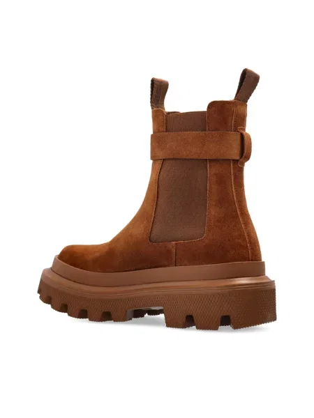 Μπότες chelsea Dolce & Gabbana σουέντ καφέ