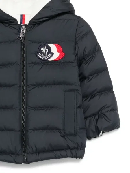 Kurtka puchowa dziecięca Moncler Enfant niebieska