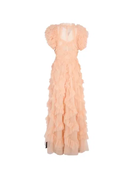 Rochie Needle & Thread cu volane roz