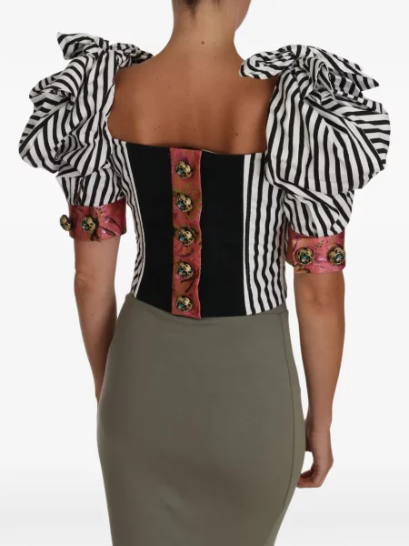 Top Dolce & Gabbana cu dungi alb