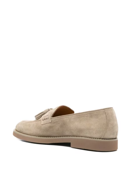 Pantofi loafer Doucal's din piele de căprioară gri