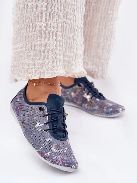 Kožené poltopánky Artiker sivá