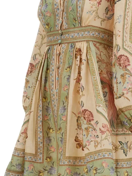 Rochie mini Zimmermann de in cu model floral cu imagine