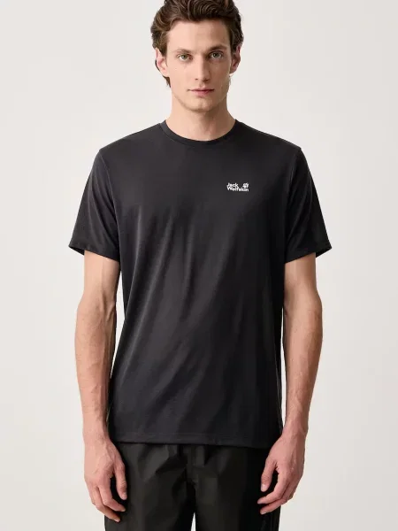 Jack Wolfskin trekingové tričko pánske VONNAN WILD čierna
