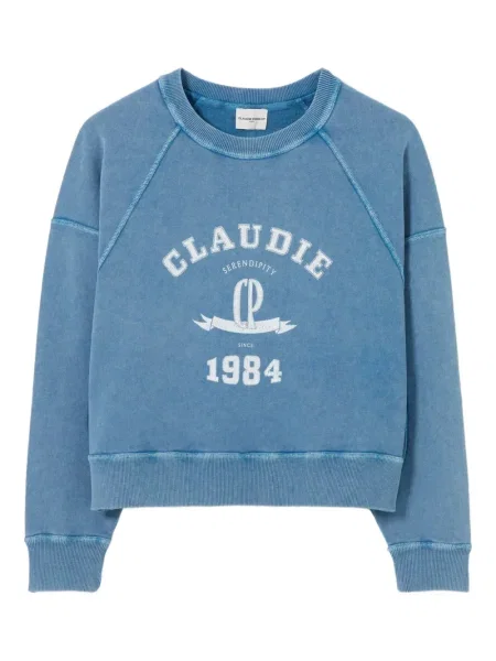 Bluza Claudie Pierlot z nadrukiem niebieska