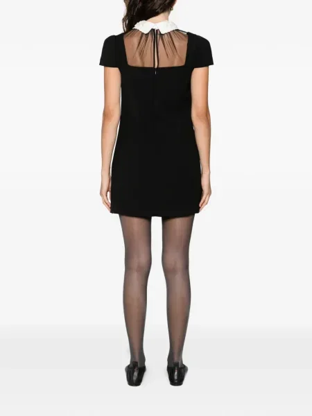 Rochie mini Self-portrait cu mărgele de costum negru
