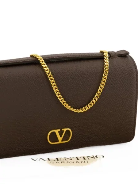 Geantă shopper Valentino Garavani maro