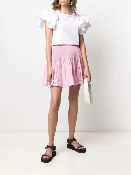Fustă Red Valentino în linie A roșu