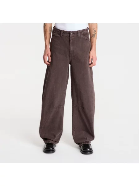 Pantaloni Dickies Maricopa Low Waist Barrel Jeans Brown maro