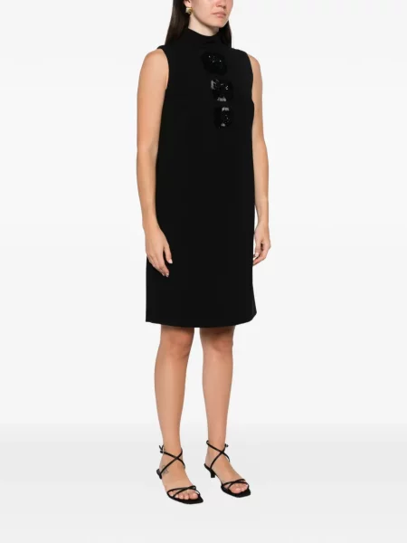 Rochie mini Max Mara fără mâneci cu model floral negru