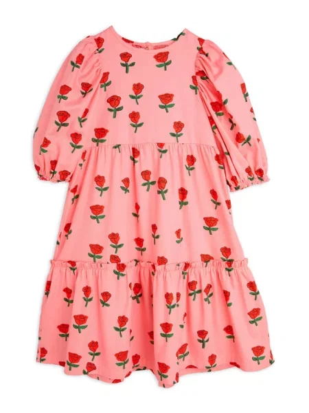MINI RODINI Φόρεμα καθημερινό Roses ροζ