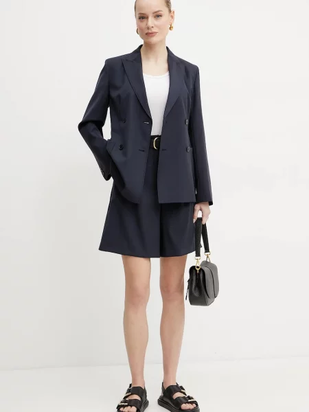 Піджак Weekend Max Mara двобортний однотонний синій