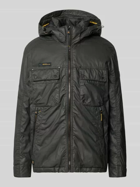 Kurtka funkcyjna o kroju regular fit z mieszanki bawełny model Between Hood Co' Camel Active oliwkowa