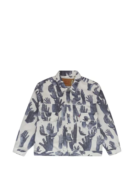 Geacă de blugi Denim Tears cu imagine alb