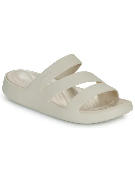 Pantofle Crocs na ramínka béžové