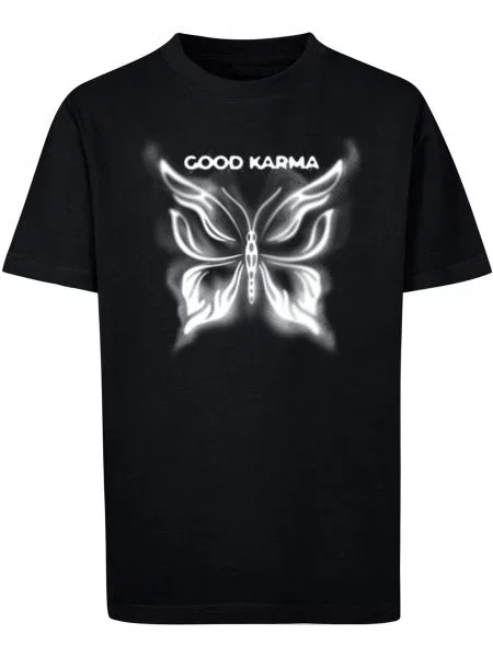 Chlapecké tričko Good Karma Butterfly černé bílé