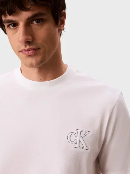Футболка Calvin Klein Jeans з джерсі біла