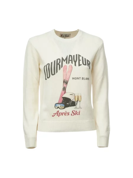 Sweter Mc2 Saint Barth z kaszmiru biały