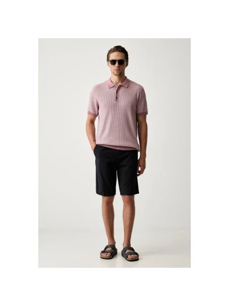 Koszulka polo o kroju slim fit z fakturowanym wzorem model Brianoro' Joop! Collection różowa