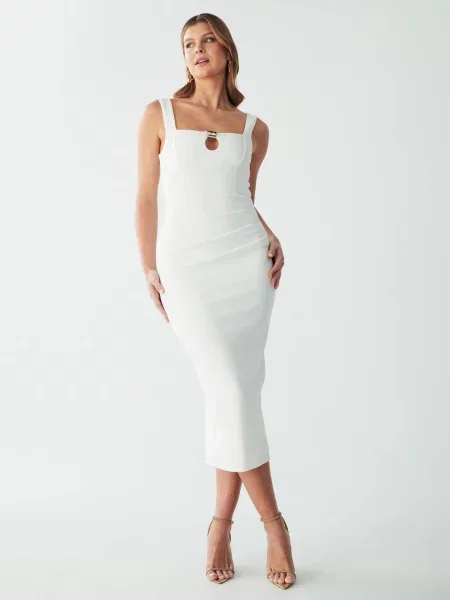 BWLDR Rochie de cocktail Mayan' alb