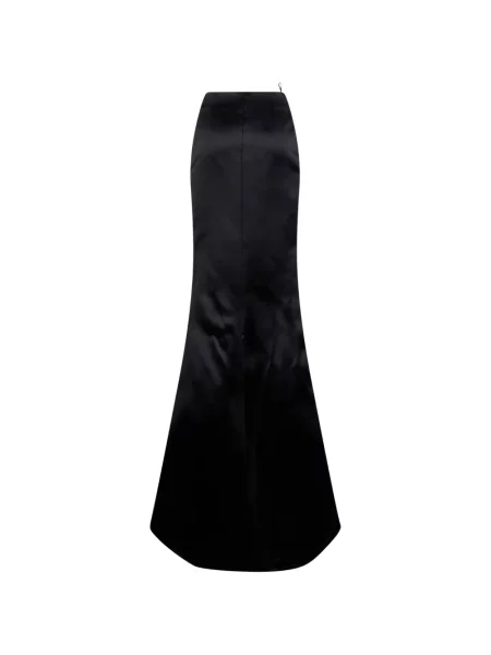 Fusta maxi Moschino din satin evazată negru