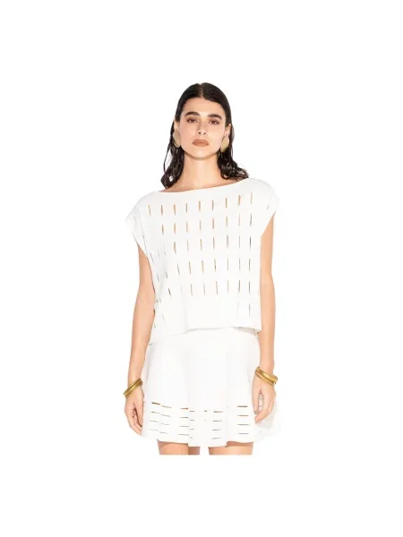 Lniany sweter Akep biały