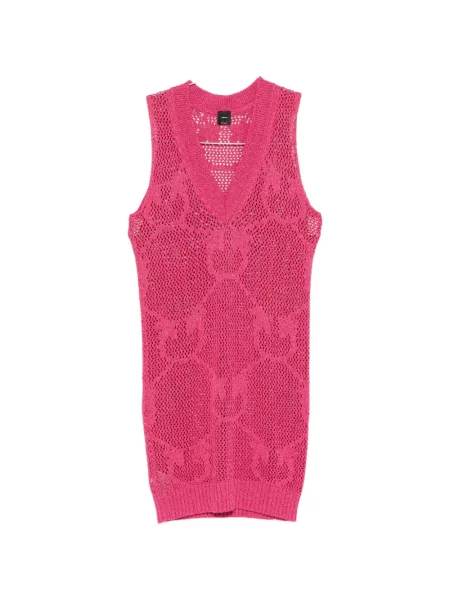 Rochie mini Pinko cu decolteu în V roz