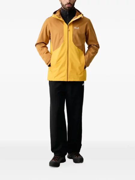 Geacă Jack Wolfskin cu glugă galben