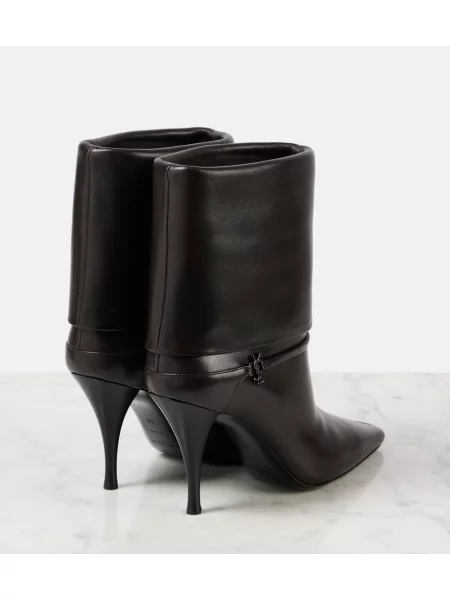 Botine Saint Laurent din piele maro